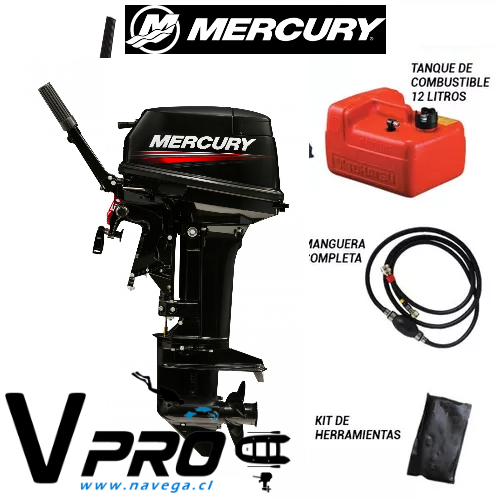 Motor fuera de borda mercury 15hp pata larga